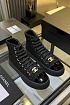 Женские комбинированные кроссовки Chanel High Top premium