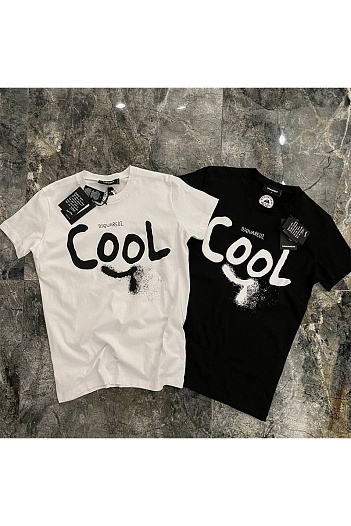 Белая оверсайз футболка Dsquared2 Cool-print   