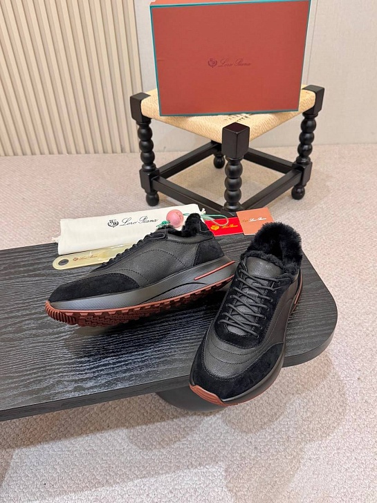 Кроссовки с мехом Loro Piana Week End Walk Evo premium