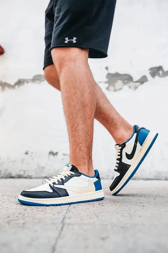 Кроссовки Travis Scott x Fragment x Nike Air Jordan 1 Low Premium