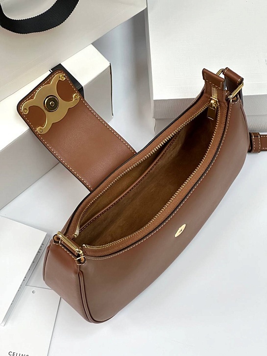 Женская сумка Celine Ava Tromphe Premium 24.5x17x9 см - Brown