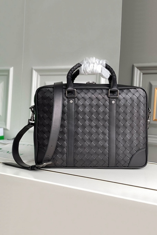 Кожаный портфель Bottega Veneta Premium 37x27x6 см