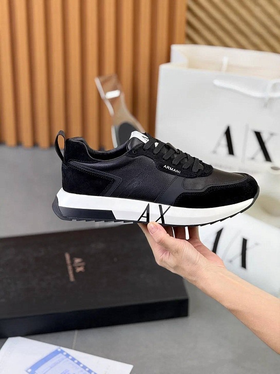 Мужские комбинированные кроссовки Armani Exchange