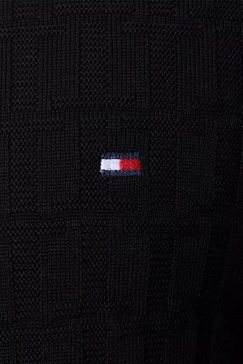 Мужской джемпер Tommy Hilfiger logo-embroidered - Black   