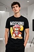 Мужская чёрная футболка Moschino Teddy Bear print