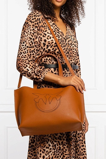 Кожаная женская сумка-шоппер 36x28 см   