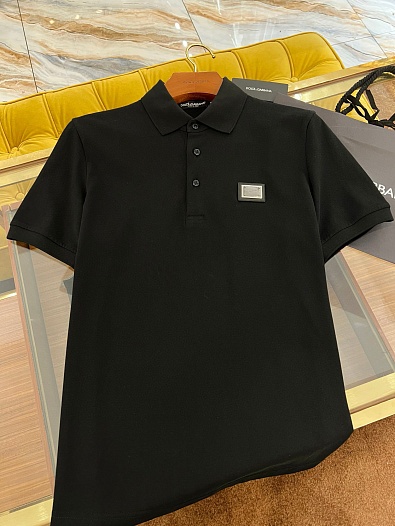 Мужское поло Dolce & Gabbana Premium - Black   