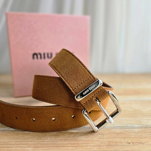 Замшевый ремень MIU MIU - длина 80 / 85 см   