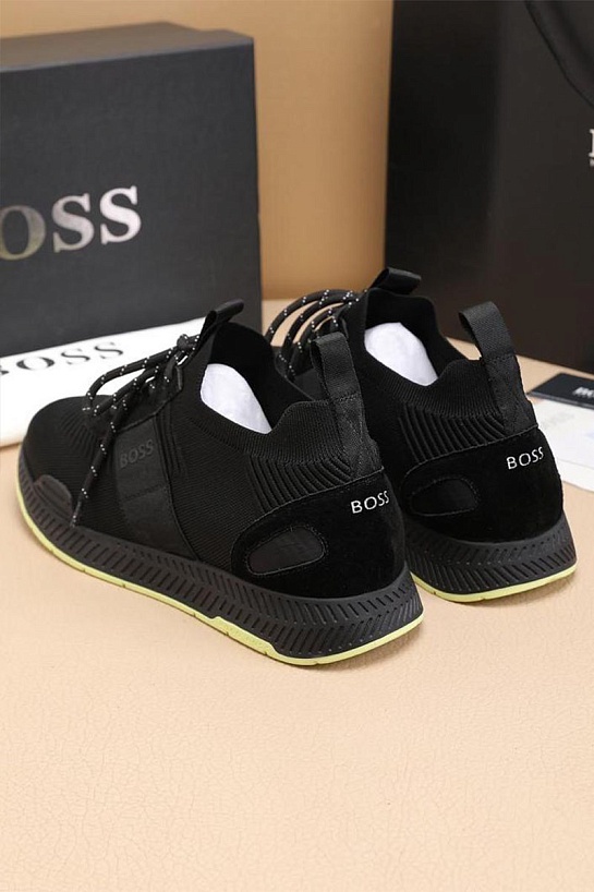 Текстильные кроссовки Hugo Boss Titanium - Black / Yellow