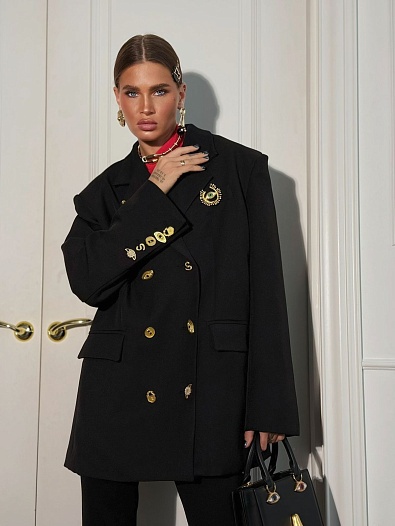 Женский чёрный пиджак Schiaparelli   