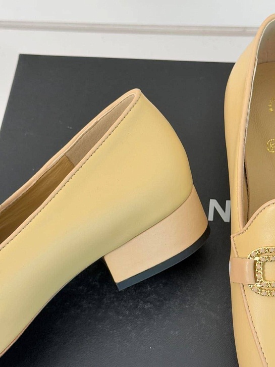 Женские кожаные лоферы Chanel premium