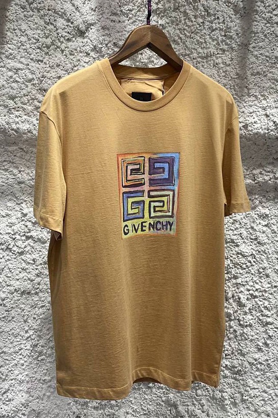 Бежевая оверсайз футболка Givenchy 4G Sun Print