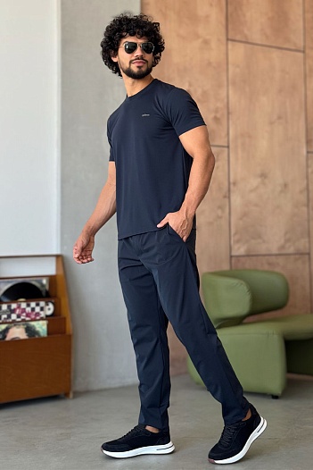 Мужские штаны Prada тёмно-синего цвета   