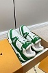 Кожаные кроссовки Louis Vuitton Trainer Monogram - White / Green