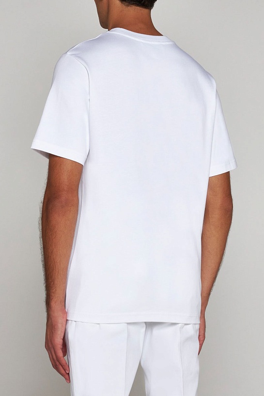 Мужская белая футболка Casablanca La Joueuse