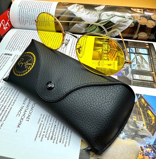 Солнцезащитные очки Ray-Ban Oval Metal - Yellow   