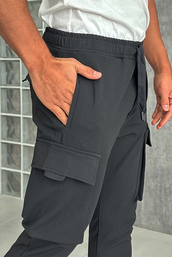 Мужские чёрные джоггеры Dolce&Gabbana cargo-pocket   