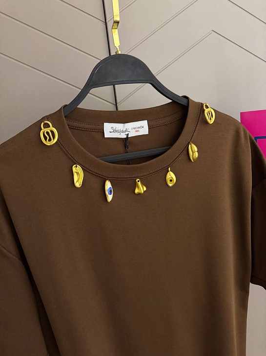 Женская базовая футболка Schiaparelli premium - Brown