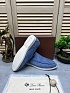 Мужские замшевые лоферы Loro Piana Open Walk - Blue