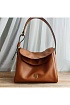Кожаная сумка-хобо Big Leaf 30x24 см - Brown