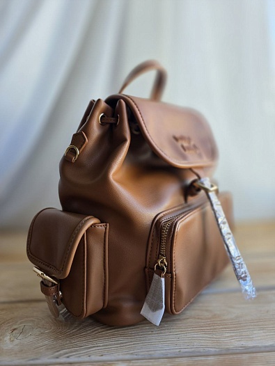 Кожаный рюкзак MIU MIU 30x25 см - Brown   