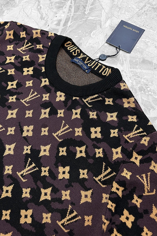 Мужская кофта коричневого цвета Louis Vuitton monogram all-over