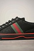 Мужские чёрные кроссовки Gucci GG Monogram