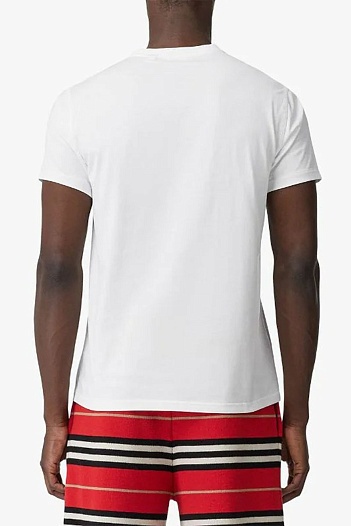 Белая футболка Burberry Monogram Motif V-neck   