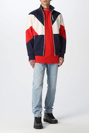 Кофта на молнии Palm Angels colorblock track   