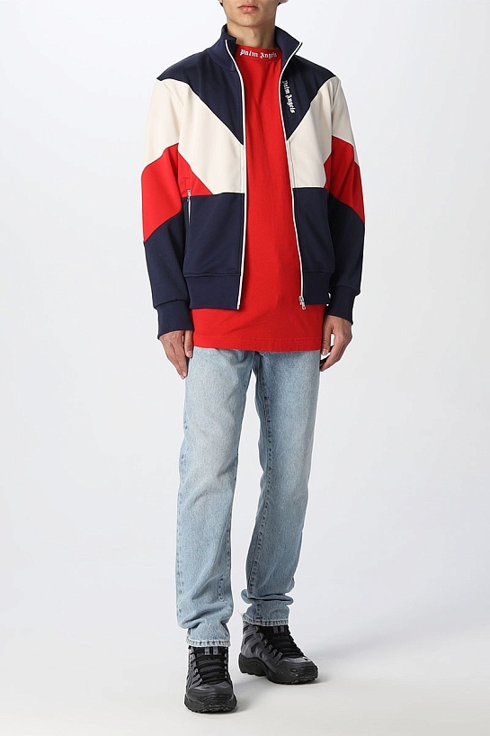 Кофта на молнии Palm Angels colorblock track