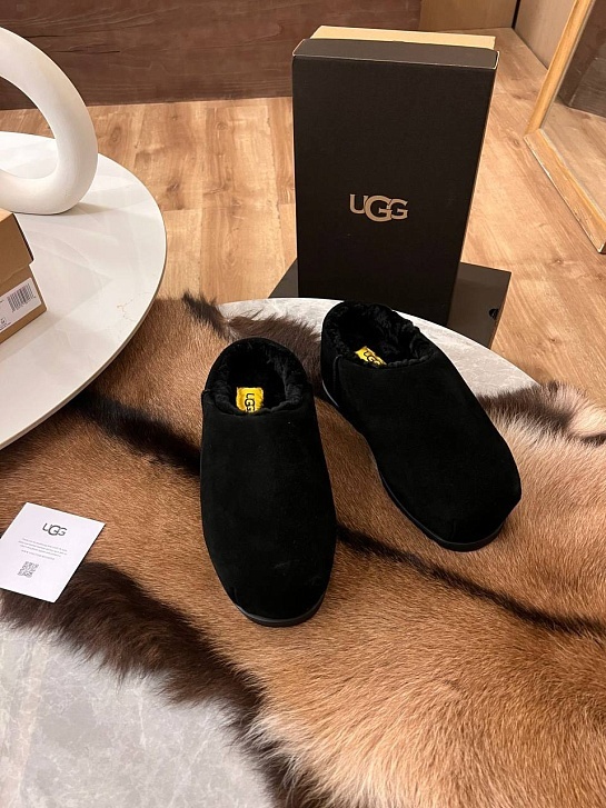 Женские слипоны с мехом UGG Tasman - Black