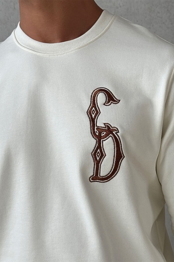 Мужской белый свитшот Dior CD Interlaced   