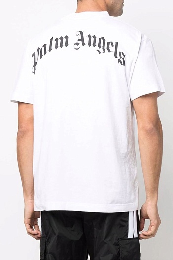 Белая оверсайз футболка Palm Angels Shark   