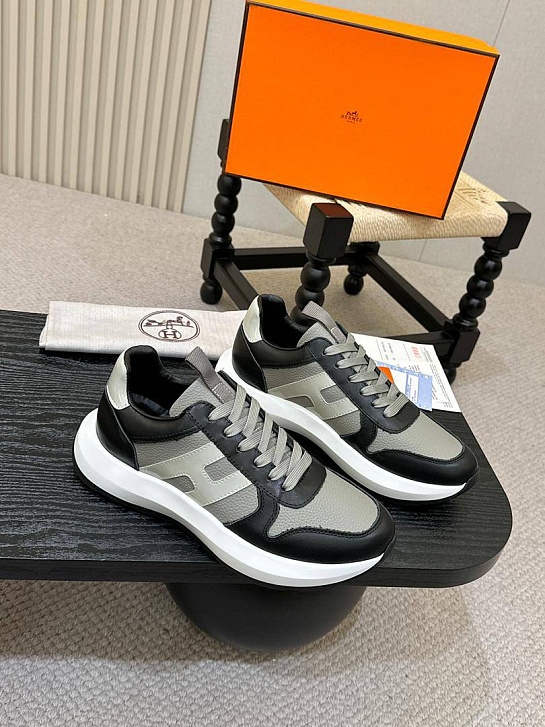 Мужские кожаные кроссовки Hermes
