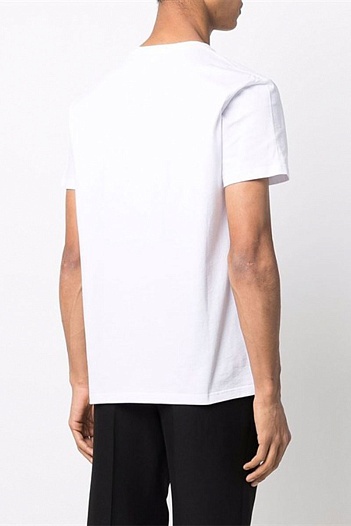 Мужская белая футболка Alexander McQueen graphic skull   
