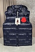 Мужской жилет тёмно-синего цвета Moncler logo-patch