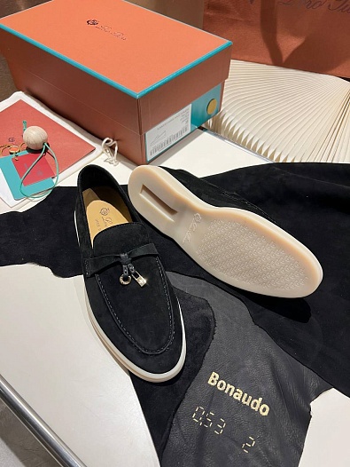 Женские замшевые лоферы Loro Piana Summer Charms Walk premium   