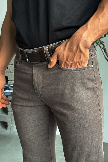 Мужские джинсы Canali regular fit - Brown   