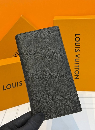 Кожаный бумажник Louis Vuitton Brazza premium 10x19x2 см   