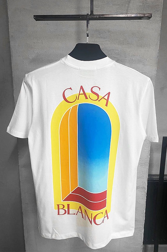 Белая футболка Casablanca L'Arche De Jour