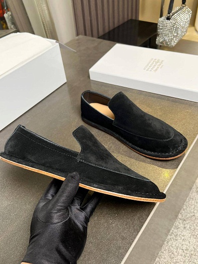Замшевые женские лоферы Maison Margiela Premium - Balck   