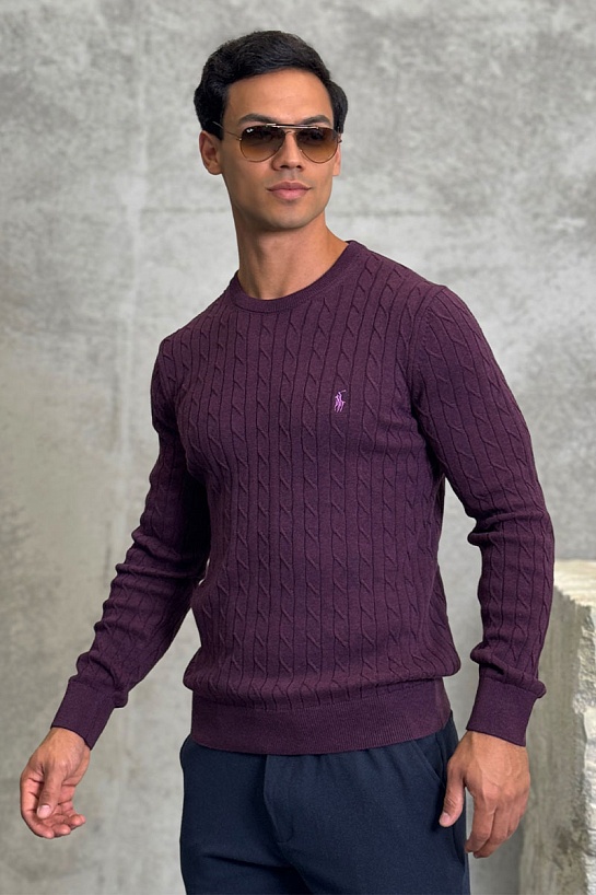Мужской джемпер Polo Ralph Lauren cable-knit - Purple