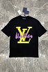 Чёрная оверсайз футболка Louis Vuitton logo-print