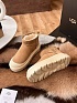 Женские замшевые ботинки UGG Classic Mini Hybrid - Chestnut / White