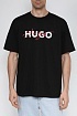 Футболка чёрного цвета Hugo Boss Dakaishi double logo