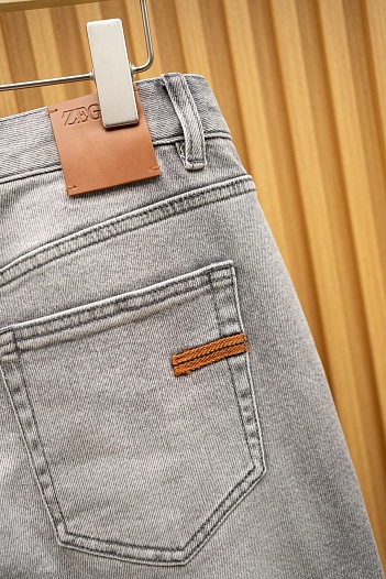 Мужские джинсы серого цвета Zegna Premium   