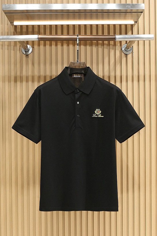 Мужское чёрное поло Loro Piana premium