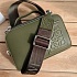 Кожаная сумка Loewe Mini Camera Crossbody 18x14 см - Green