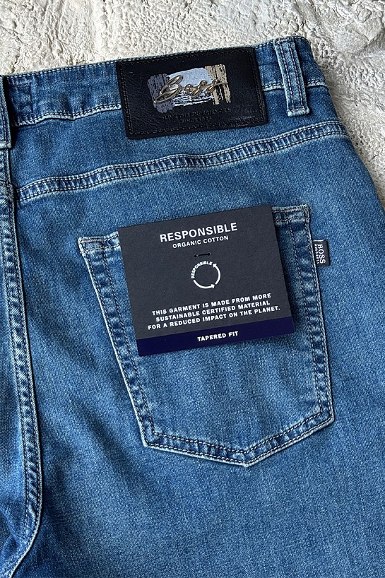 Синие джинсовые шорты Hugo Boss relaxed fit