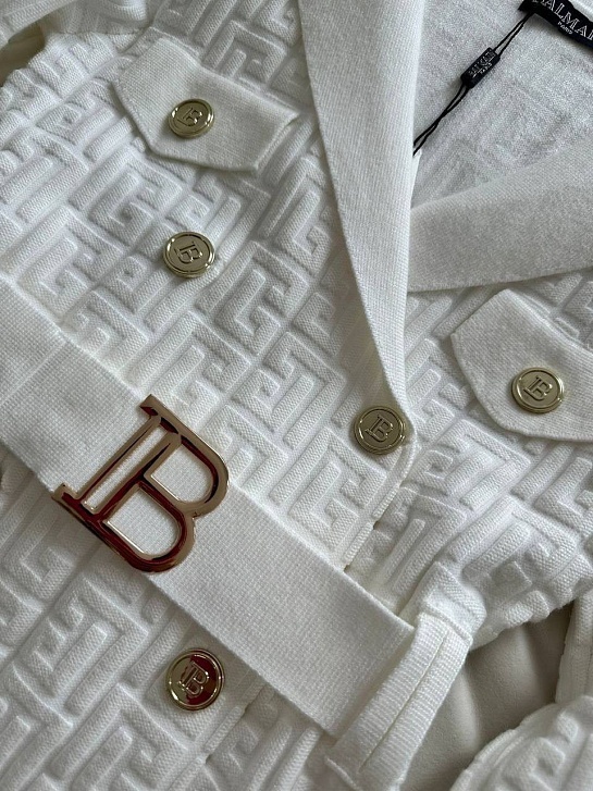 Женское бандажное платье с ремнем Balmain